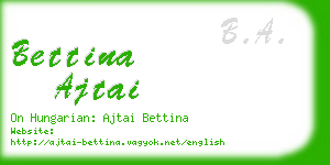 bettina ajtai business card